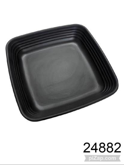 Imagen de BOWL CUADRADO MELAMINA NEGRO 20CM 3.26